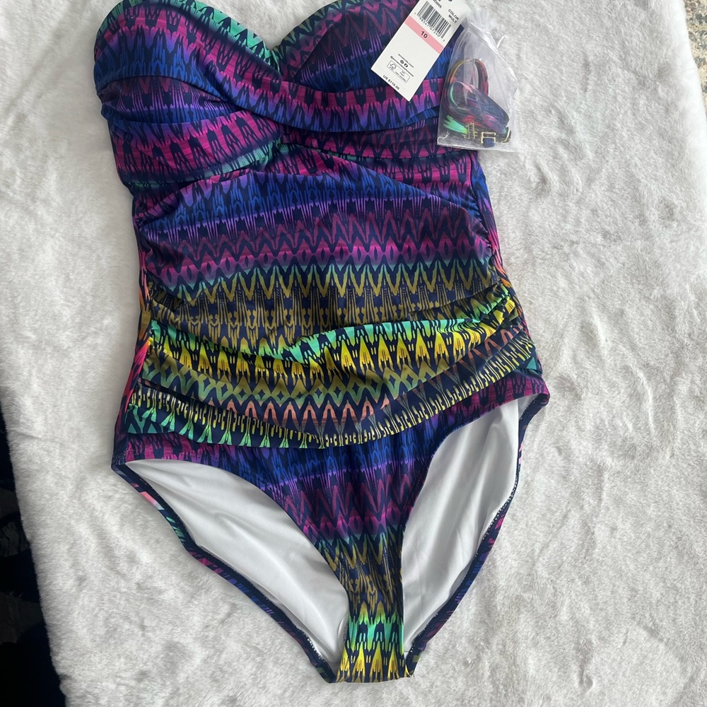 Colorful Patterned Swimsuit by Anne Cole